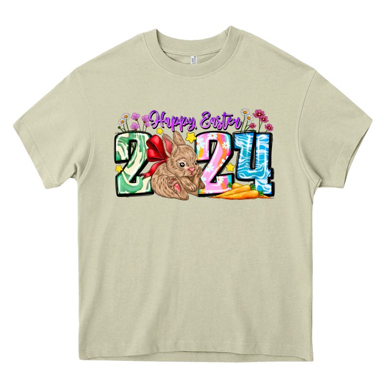 Happy Easter 2024 Heavy Core Tee by CowhideDigitalArt | Teevron