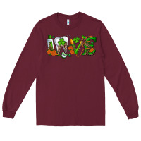 Burgundy dental love st patricks day Long Sleeve Tee - RanaPortraitStore
