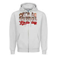 Dove Grey it s a baseball kinda day Zipper Hoodie - Zillion Design Studio