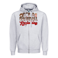 Heather Grey it s a baseball kinda day Zipper Hoodie - Zillion Design Studio