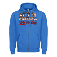 True Royal it s a baseball kinda day Zipper Hoodie - Zillion Design Studio