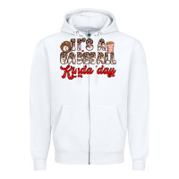 White it s a baseball kinda day Zipper Hoodie - Zillion Design Studio