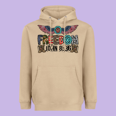 Freedom John Heavyweight Hoodie Designed By Cowhidedigitalart