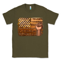 Army Green American melanin flag Classic Tee - texasbilliewilder