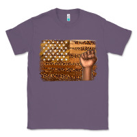 Lavender American melanin flag Classic Tee - texasbilliewilder