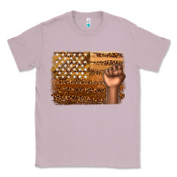 Lilac American melanin flag Classic Tee - texasbilliewilder
