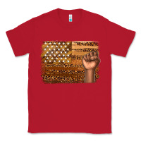 Red American melanin flag Classic Tee - texasbilliewilder