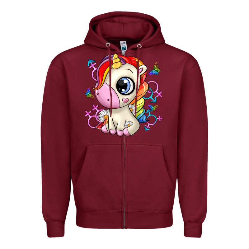 Unicorn Zipper Hoodie by Zillion Design Studio | Teevron