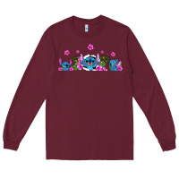 Burgundy stitches Long Sleeve Tee - AdoDesignShop