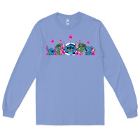 Colony Blue stitches Long Sleeve Tee - AdoDesignShop