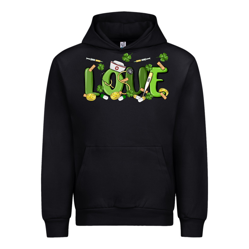 St Patricks Love Nurse Urban Hoodie by MaliasSmallBusiness | Teevron