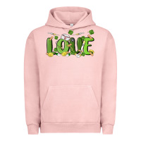 Pigment Salmon st patricks love nurse Urban Hoodie - MaliasSmallBusiness