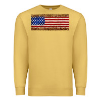 Antique Gold usa flag leopard Premium Sweatshirt - JahusDesignShop