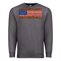 Charcoal Heather usa flag leopard Premium Sweatshirt - JahusDesignShop