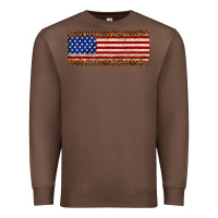 Chestnut usa flag leopard Premium Sweatshirt - JahusDesignShop