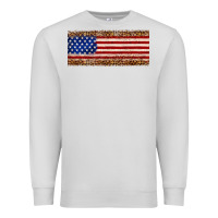 Dove Grey usa flag leopard Premium Sweatshirt - JahusDesignShop