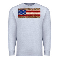 Heather Grey usa flag leopard Premium Sweatshirt - JahusDesignShop