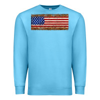 Ocean Blue usa flag leopard Premium Sweatshirt - JahusDesignShop
