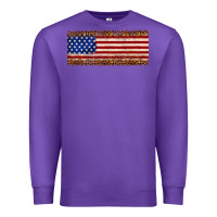 Purple usa flag leopard Premium Sweatshirt - JahusDesignShop