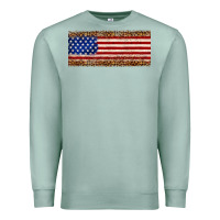 Seafoam usa flag leopard Premium Sweatshirt - JahusDesignShop