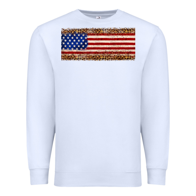 Usa Flag Leopard Premium Sweatshirt by JahusDesignShop | Teevron