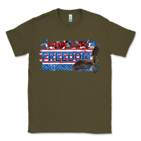 Army Green long live freedom Classic Tee - Zillion Design Studio