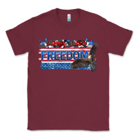 Burgundy long live freedom Classic Tee - Zillion Design Studio