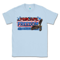 Dusty Blue long live freedom Classic Tee - Zillion Design Studio