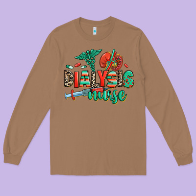 Long Sleeve Tee dialysis nurse