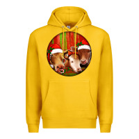 Lemon Christmas Cow, Premium Hoodie - Jasminsmagicworld