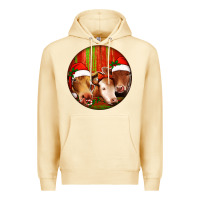 Pina Colada Christmas Cow, Premium Hoodie - Jasminsmagicworld