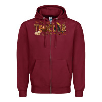 Burgundy melanin teacher Zipper Hoodie - texasbilliewilder