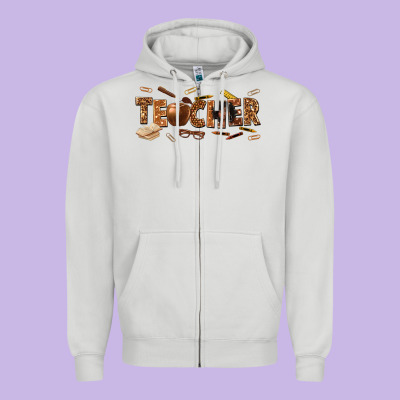 Melanin Teacher Zipper Hoodie Designed By Texasbilliewilder