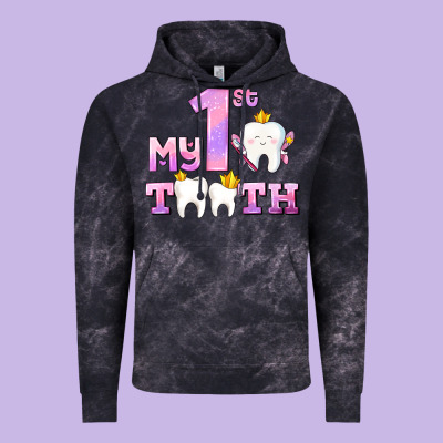 My First Tooth With Teeth For Girls Vintage Hoodie Designed By Adodesignshop