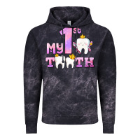 Cloud Black my first tooth with teeth for girls Vintage Hoodie - AdoDesignShop