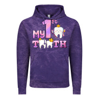 Cloud Purple my first tooth with teeth for girls Vintage Hoodie - AdoDesignShop