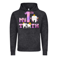 Vintage Black my first tooth with teeth for girls Vintage Hoodie - AdoDesignShop