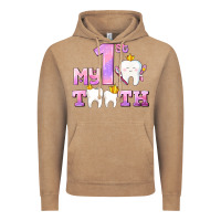 Vintage Coffee my first tooth with teeth for girls Vintage Hoodie - AdoDesignShop