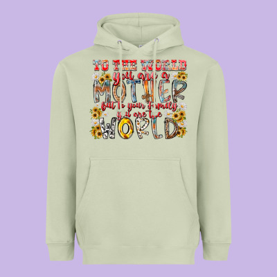 Mother World Heavyweight Hoodie Designed By Racoondesign