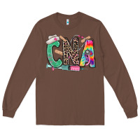Chestnut cna nurse tie dye leopard Long Sleeve Tee - RanaPortraitStore