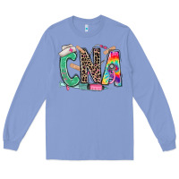 Colony Blue cna nurse tie dye leopard Long Sleeve Tee - RanaPortraitStore