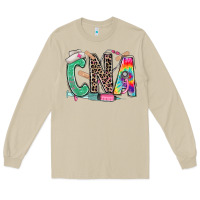 Mushroom cna nurse tie dye leopard Long Sleeve Tee - RanaPortraitStore