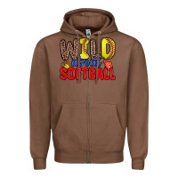 Chestnut wild about softball Zipper Hoodie - Zillion Design Studio