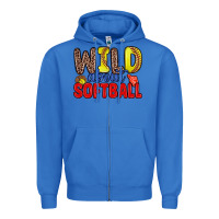 True Royal wild about softball Zipper Hoodie - Zillion Design Studio