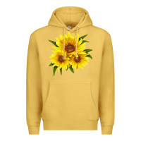 Antique Gold maximillian perennial sunflower Premium Hoodie - LillyAllenDesigns