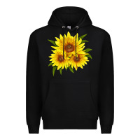 Black maximillian perennial sunflower Premium Hoodie - LillyAllenDesigns