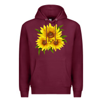 Burgundy maximillian perennial sunflower Premium Hoodie - LillyAllenDesigns