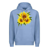 Colony Blue maximillian perennial sunflower Premium Hoodie - LillyAllenDesigns