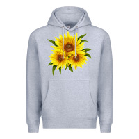 Heather Grey maximillian perennial sunflower Premium Hoodie - LillyAllenDesigns