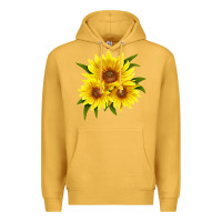Mustard maximillian perennial sunflower Premium Hoodie - LillyAllenDesigns